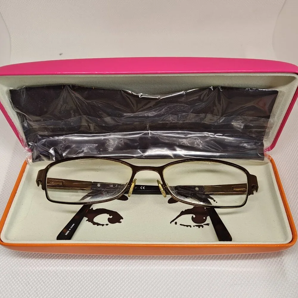 Kate Spade Averil Eyeglasses Frames ONLY Womens Brown Tortoise‎ 135 Optical Case